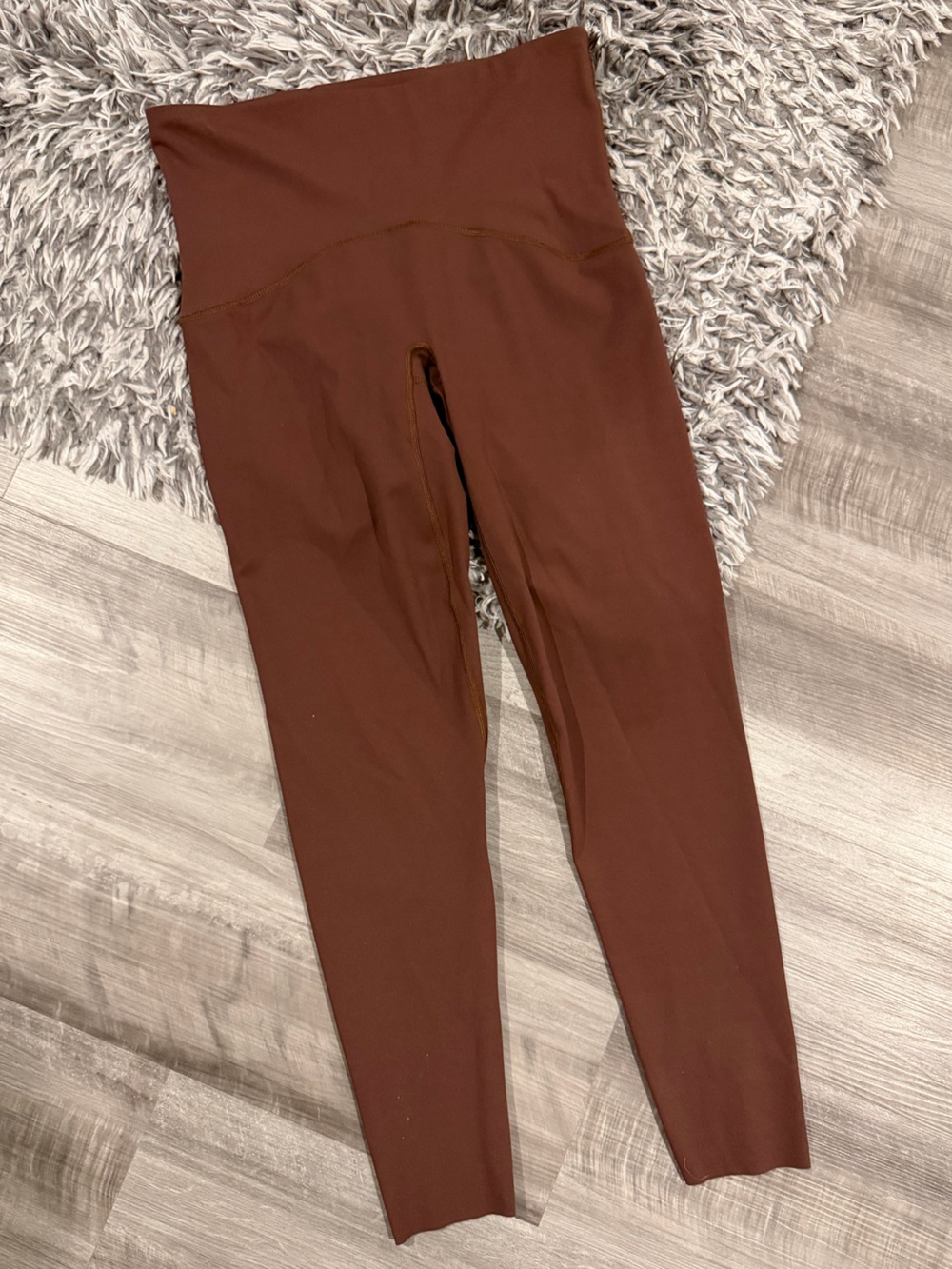 SPANX High-Waist Sculpting BootyBoost Leggings — Chestnut Brown